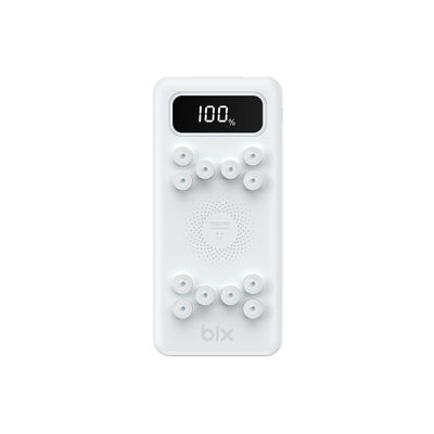 BIX PB103 TRIPLE PORT 10.000mAH WIRELESS POWERBANK BEYAZ - 1