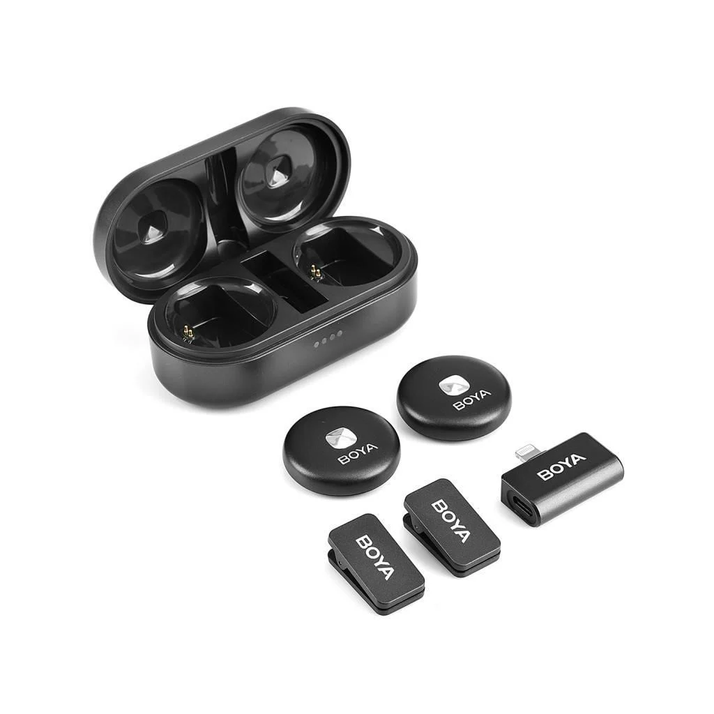 BOYA OMIC-D WIRELESS İKİLİ YAKA MİKROFONU (LIGHTING) - 3