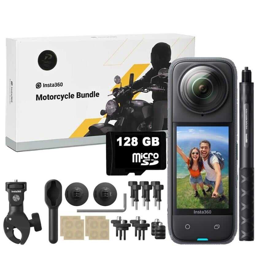  Insta360 X4 360 8k Aksiyon Kamera Motorsiklet Kit