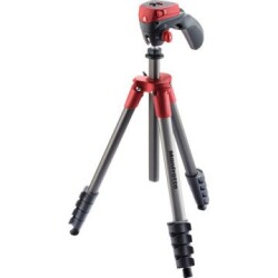 MANFROTTO MK COMPACT ACTION RED TRIPOD - Thumbnail