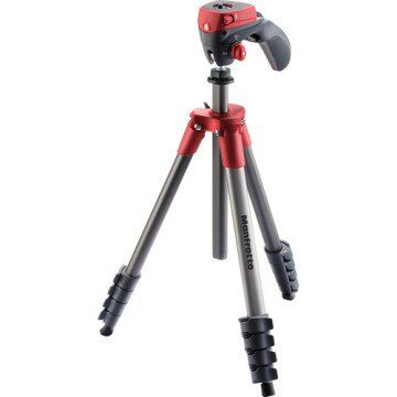 MANFROTTO MK COMPACT ACTION RED TRIPOD - 1