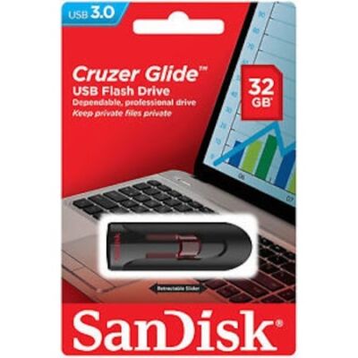 SANDISK CRUZER GLIDE 32GB 3.0 USB BELLEK - 1