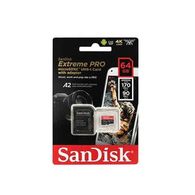 SANDISK EXTREME PRO A2 MICRO SD 64GB 170/90Mb/s SD KART