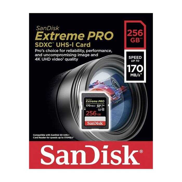  Sandısk Extreme Pro Sdxc 256gb 170mb/s Sd Kart