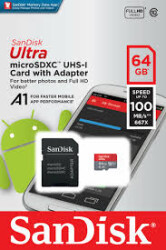 SANDISK - SANDISK ULTRA 64GB 100Mb/s MICRO SDHC KART