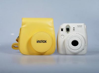 FUJİ INSTAX 9 ÇANTA SARI DERİ - 1