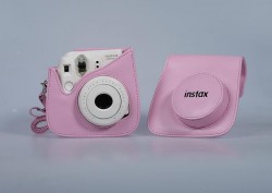 FUJİ INSTAX 9 ÇANTA PEMBE DERİ - Thumbnail